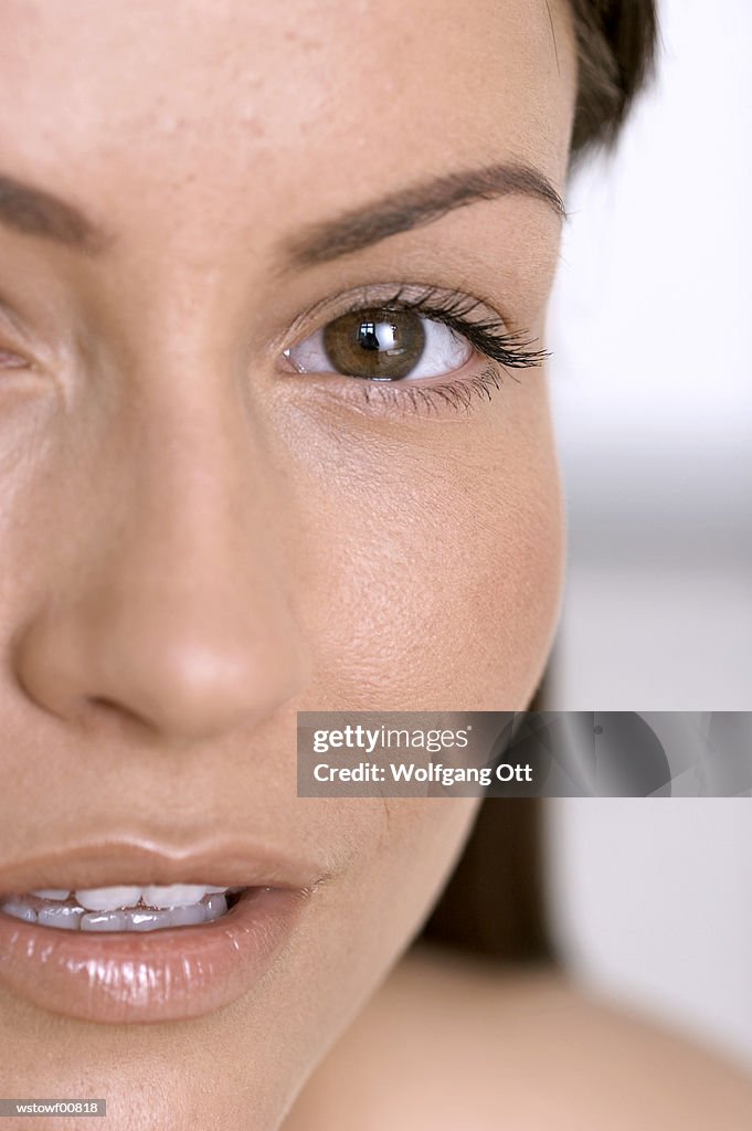 Young woman, close up