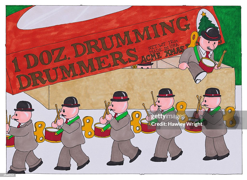 Twelve Drummers Drumming