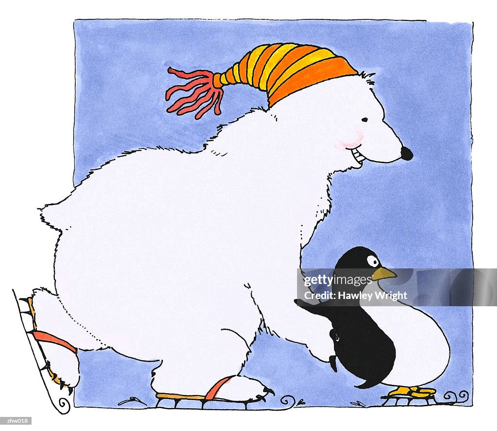 Penguin?s Skating Lesson