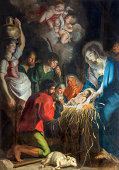 Antwerp - Nativity scene by baroque painter Cornelius de Vos