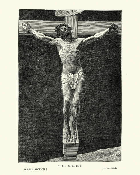 stockillustraties, clipart, cartoons en iconen met christ on the cross, crucifixion of jesus - good friday