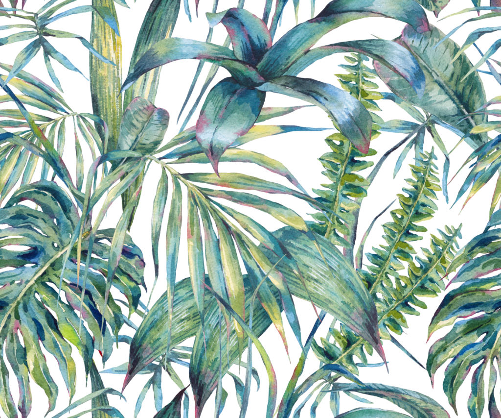 Exotic Watercolour Leaves