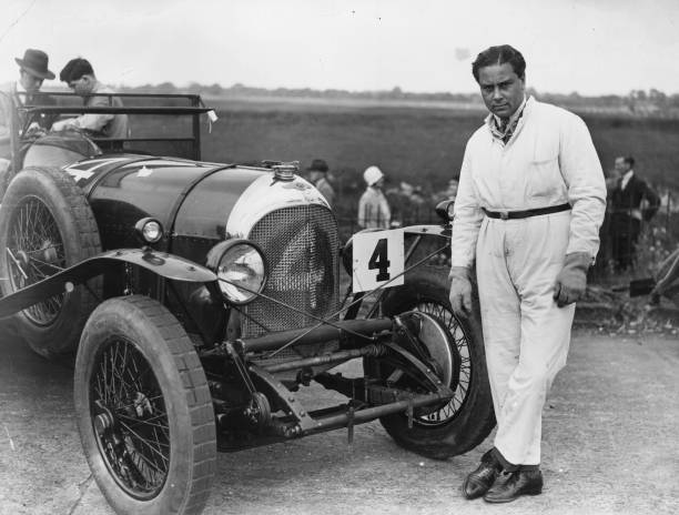 Woolf Barnato, an entrant in a six hour endurance race organised by the Essex Motor Club, with his Bentley.