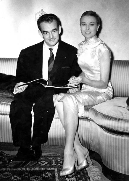 18th-april-1956-grace-kelly-and-prince-rainier-at-their-wedding-at-picture-id80748048
