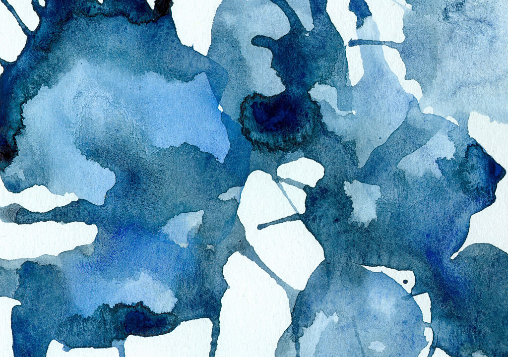 Blue Abstract Watercolour