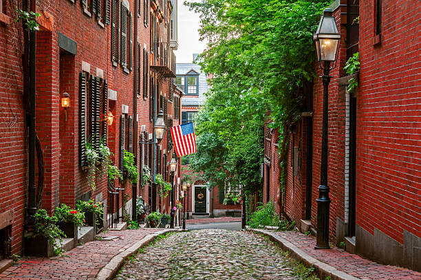 acorn street boston massachusetts america picture