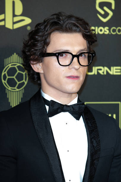 Actor Tom Holland attends the Ballon D'Or photocall at Theatre du Chatelet on November 29, 2021 in Paris, France.