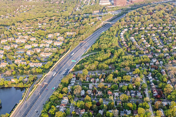 aerial of suburb near englewood new jersey usa picture