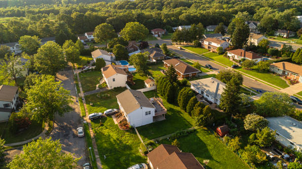 aerial view of the houses in the suburban areas in sayerville new picture