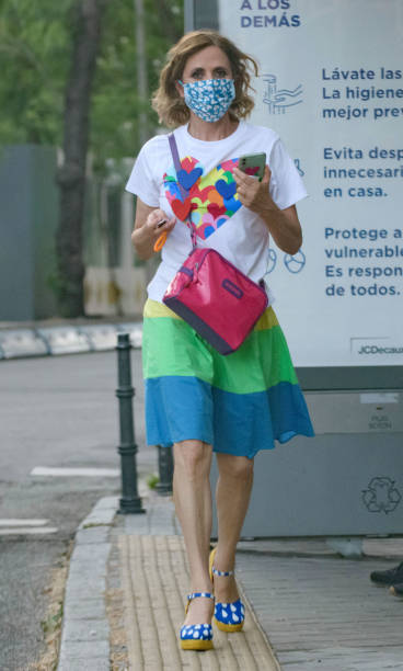 Agatha Ruiz de la Prada is seen on May 27 2020 in Madrid Spain