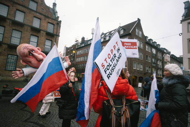DEU: Free Navalny Protest In Duesseldorf