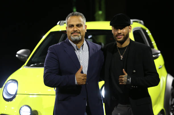 DEU: Neymar Jr Presents New e.GO Electric Car In Berlin