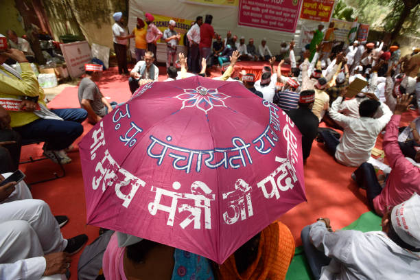IND: AIPRUF Protest Against Central Govt To Restart Pension Scheme At Jantar Mantar