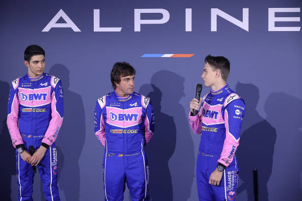 Oscar Piastri, Fernando Alonso, Esteban Ocon, Alpine