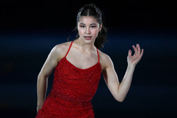 Alysa Liu of Team United States skates during the Figure Skating Gala Exhibition on day sixteen of the Beijing 2022 Winter Olympic Games at Capital...