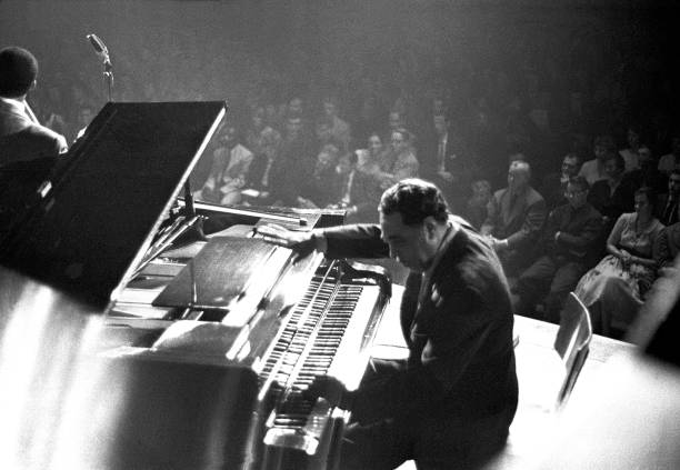 American jazz pianist composer and orchestra leader Duke Ellington in concert, Copenhagen, Denmark, October 1959.