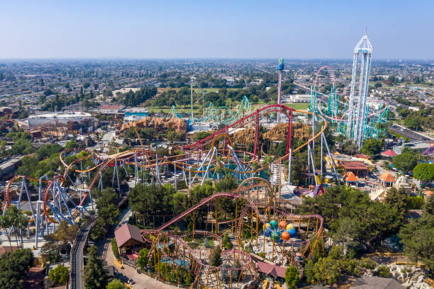 Aerial view of Knott's Berry Farm.