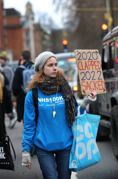 GBR: NHS 100K Protest Takes Place In Central London