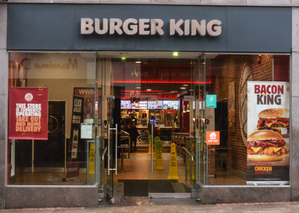 an open burger king restaurant on grafton street in dublin city is picture