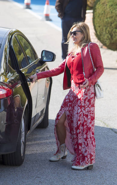 Ana Garcia Obregon is seen on February 15 2020 in Madrid Spain