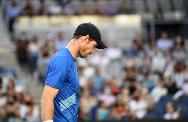 Andy Murray of Britain in action against Taro Daniel of Japan during their second round men's single match of the Australian Open Tennis Tournament...