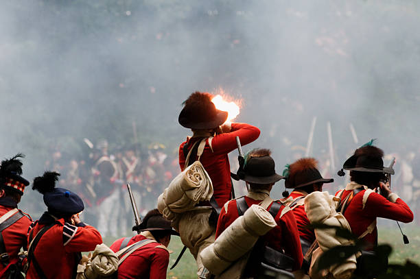annual historic revolutionary germantown festival, northwest philadelphia, pa - revolutionary war reenactment stock pictures, royalty-free photos & images