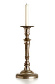 antique silver candlestick