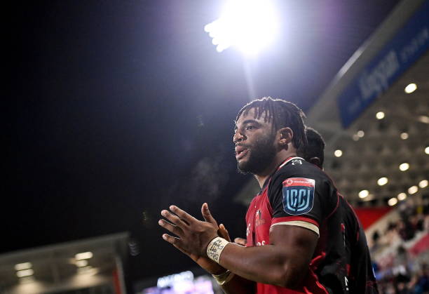 Antrim , United Kingdom - 15 October 2021; Vincent Tshituka of Emirates Lions after the United Rugby Championship match between Ulster and Emirates Lions at Kingspan Stadium in Belfast. (Photo By Ramsey Cardy/Sportsfile via Getty Images)