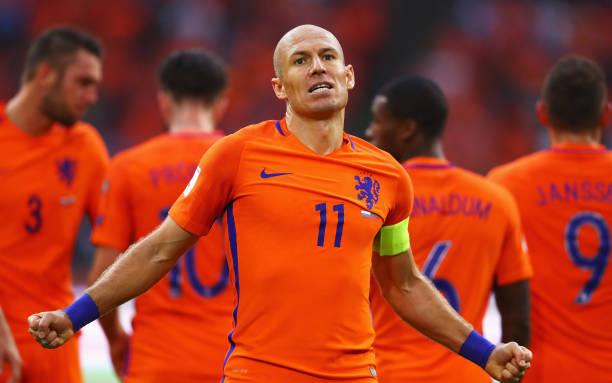 Robben and the generation gap. (Photo by Dean Mouhtaropoulos/Getty Images)