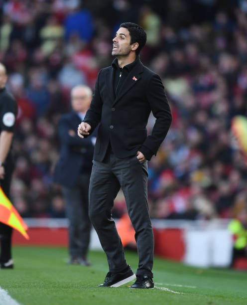 Arsenal manager Mikel Arteta during the Premier League match between Arsenal and Watford at Emirates Stadium on November 07, 2021 in London, England.