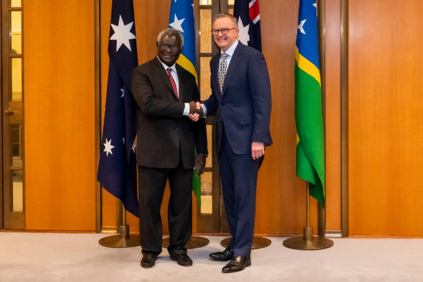 AUS: Solomon Islands PM Sogavare Visits Australia