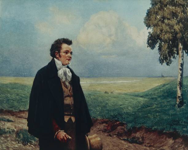 Austria - 19th century. Portrait of Franz Peter Schubert in the Viennese Countryside.