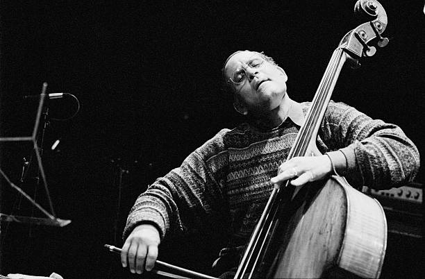 Bass player Roberto Miranda performs with pianist Horace Tapscott on March 12th 1998 at the BIM huis in Amsterdam, Netherlands.