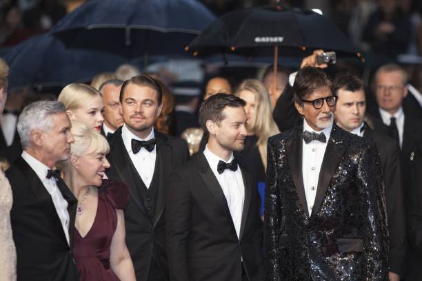 Baz Luhrmann Catherine Martin Elizabeth Debicki Leonardo DiCaprio Tobey Maguire and Amitabh Bachchan attend the Opening Ceremony and 'The Great...