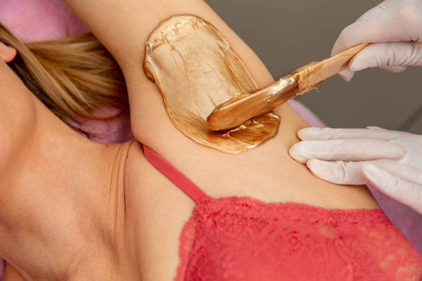 professional waxing in underarm area