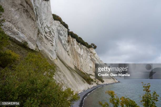 beautiful chalk cliffs towering over baltic