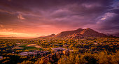 Beautiful colorful sunset over Phoenix,Az,USA