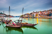 Beautiful depiction of boats at Porto Portugal