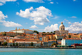 Beautiful view of Lisbon from the Tagus River.