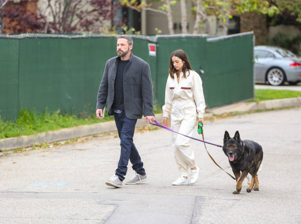 Ben Affleck and Ana de Armas are seen on April 12 2020 in Los Angeles California