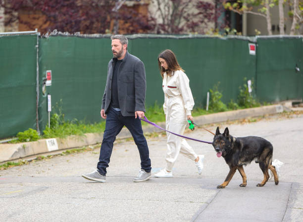 Ben Affleck and Ana de Armas are seen on April 12 2020 in Los Angeles California