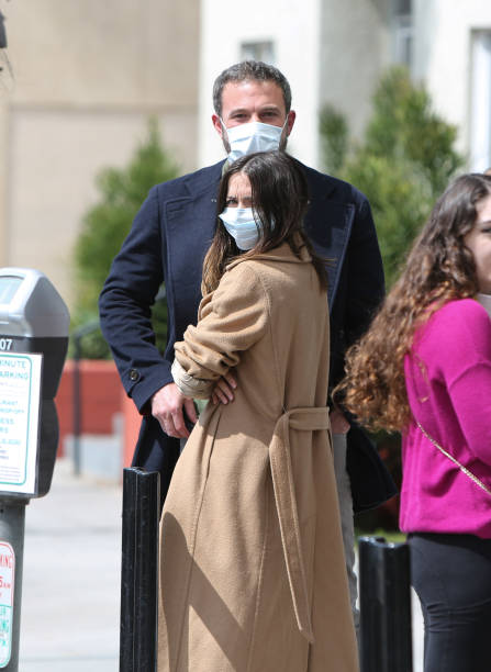 Ben Affleck and Ana de Armas are seen on April 18 2020 in Los Angeles California