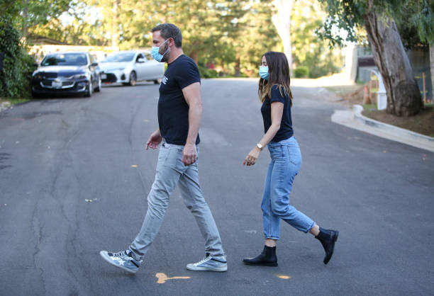 Ben Affleck and Ana de Armas are seen on August 13 2020 in Los Angeles California