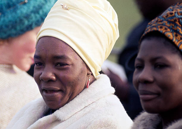 Betty Kaunda wife of Kenneth Kaunda president of Zambia at the passingout parade of their son Panji at the Royal Military Academy Sandhurst on 19th...