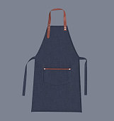 Blank leather apron, apron mockup