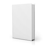 Blank white book cover