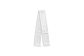 Blank white knitted soccer scarf mock up, top view