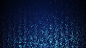 Blue digital binary data code