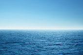 Blue open sea. Environment,travel and nature concept.