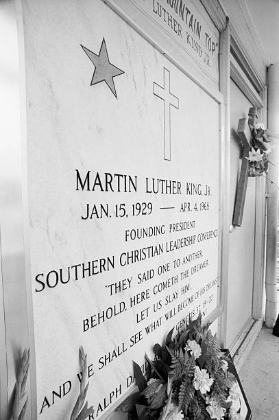 Bouquets lay by the grave and memorial for Martin Luther King at his family's Center for Nonviolent Social Change.